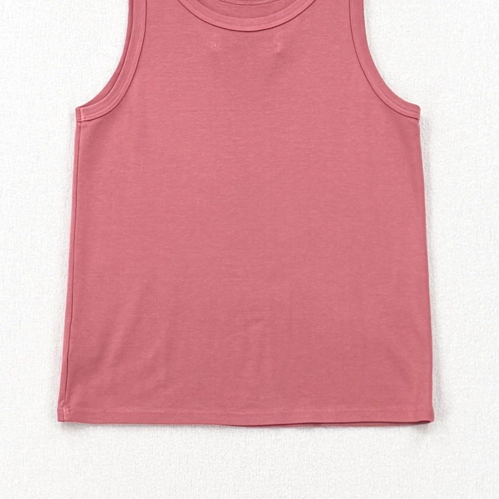 ENZA COSTA Cotton Knit Easy Tank Womens Small PInk Sleeveless Top Minimalist NEW - Picture 10 of 13